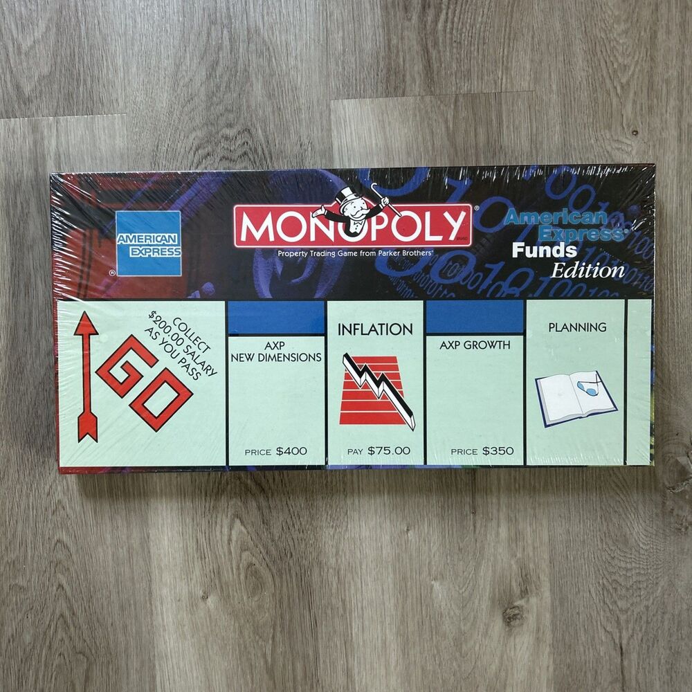 Monopoly American Express Funds Edition Hasbro 2000 USAopoly NEW SEALED OOP Vtg